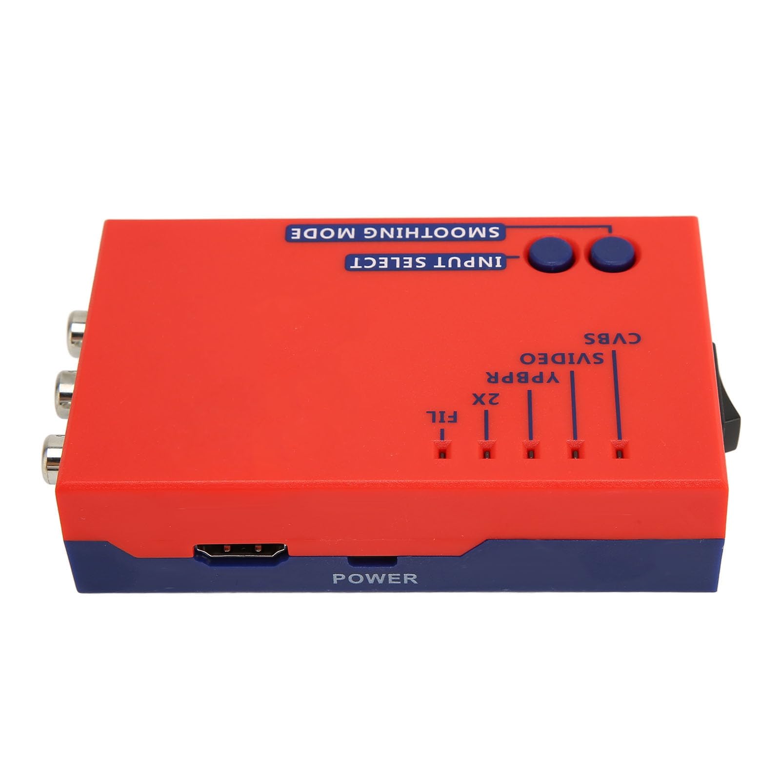 RetroScaler2X Convertitore Adattatore Interfaccia Multimediale da AV a HD per Giochi retrò, Upscaler Latenza 480p/576p, Compatibile con Console NTSC/PAL, Blu (rosso)