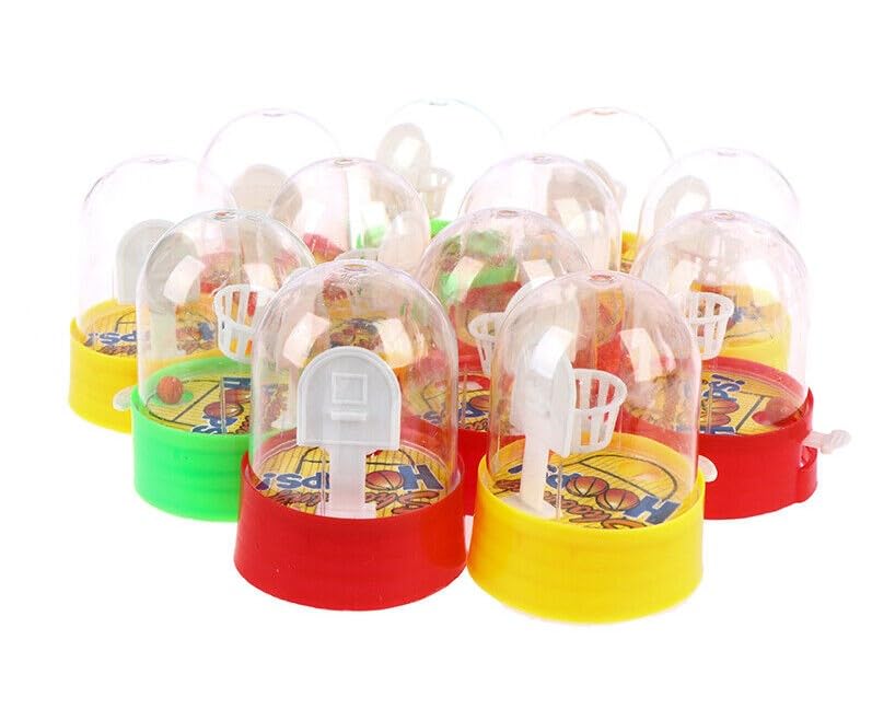 Fat-catz-copy-catz 6x Mini Plastic BasketBall Shooting Hoops Hand Held Desk Top Game Pinata Party Bag Fillers Retro Toys Games