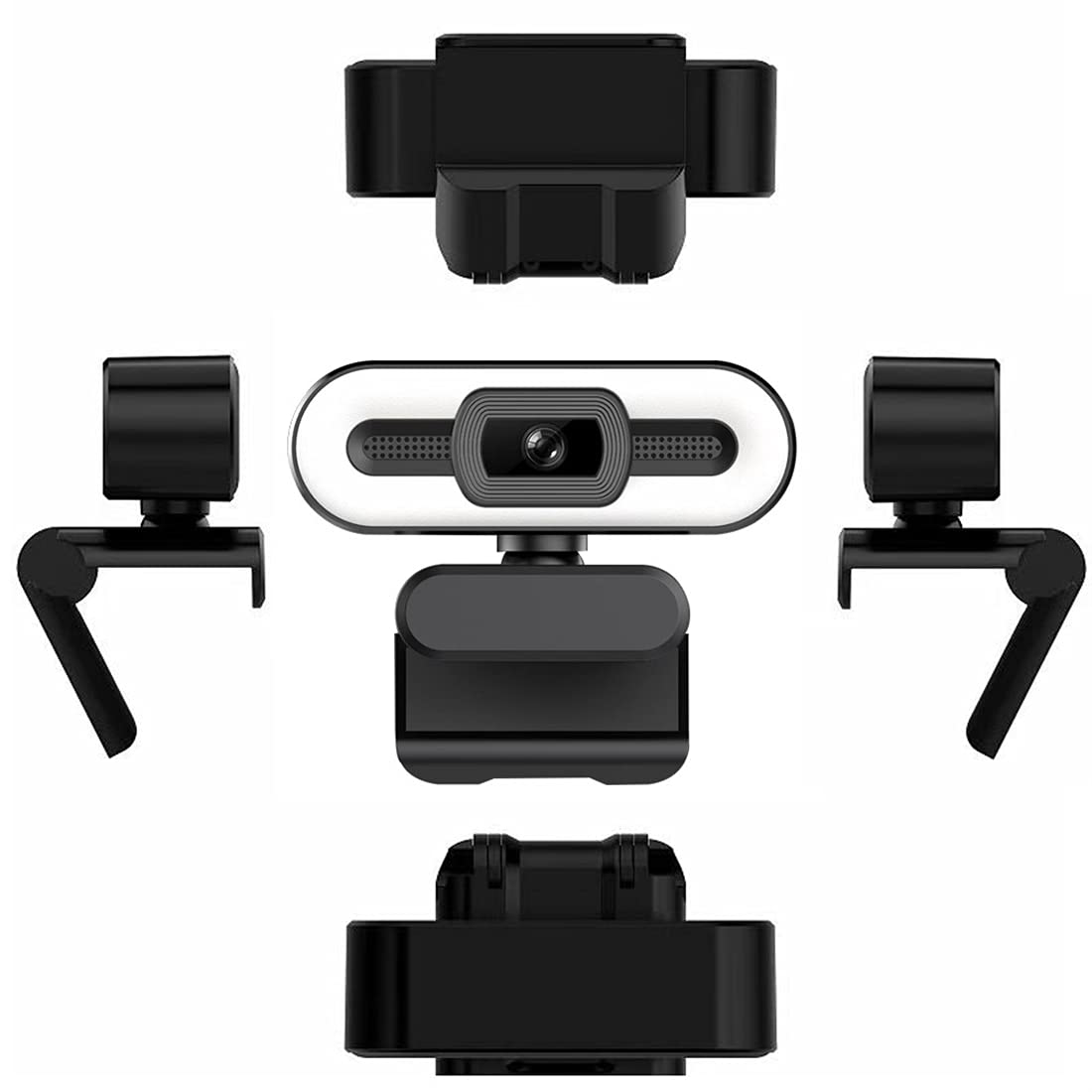 Kamera internetowa 2K, strumieniowa kamera internetowa ze światłem, HD Autofokus kamera internetowa z mikrofonem, do Pro Streaming/Online Nauczanie/Wywołanie wideo/Zoom/Skype