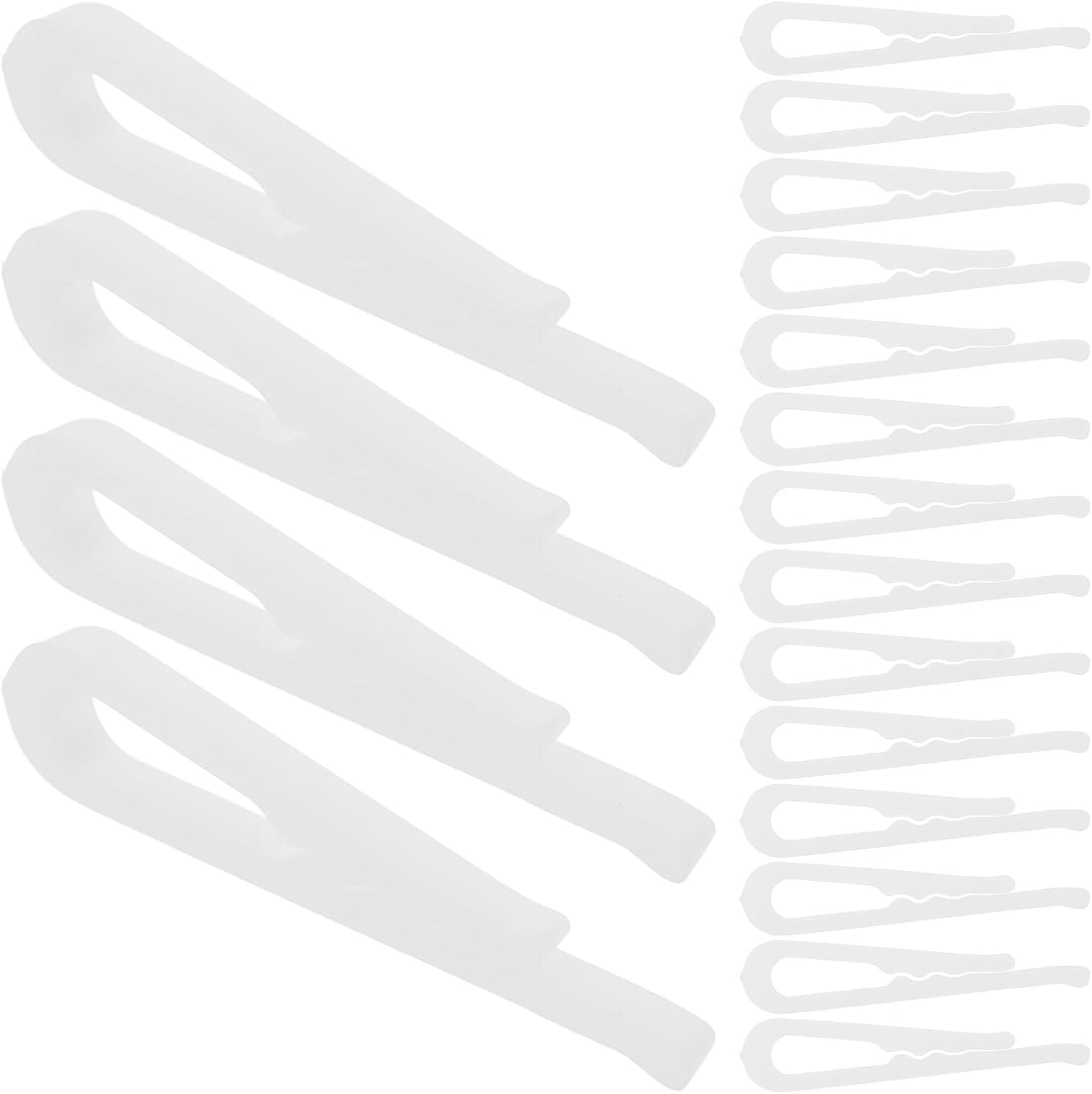 100pcs White U Shape Plastic Garment Clips Shirt Clamps Multifunctional Clothes Pins Not Easy to Deform or Break Portable for Home Laundry Organization
