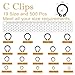 1000Pcs C Clips Assortment (M3-M28 19 Sizes) & E Clips Assortment Set (1.5mm-15mm 13 Sizes) | Black Carbon Steel Snap Rings Kit | Retaining Clip, Circlip, Fix-Rings for DIY/Industrial