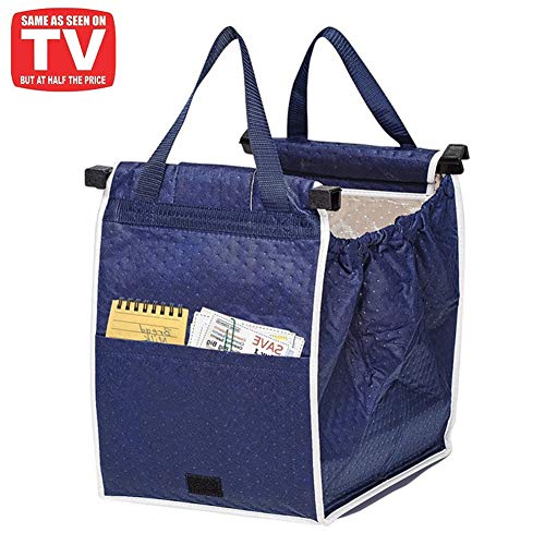 Insulated Reusable Grab and Go Bag Shopping Trolley Bag Collapsible Grocery Tote Bags