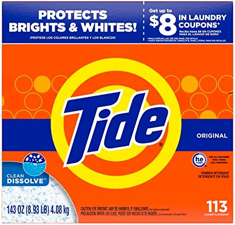 Tide Powder Laundry Detergent Original, 143 Ounce (Packaging May Vary)