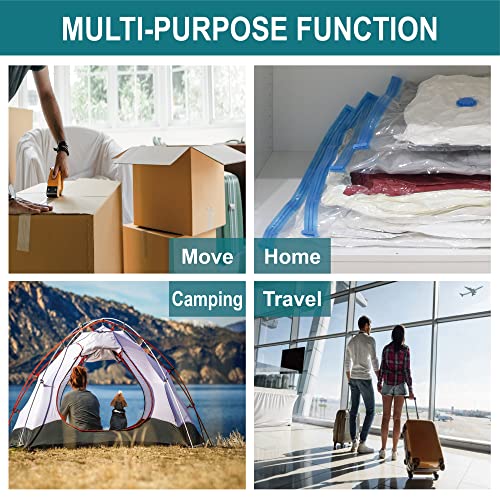 Roomipro Space Saver Vacuum Storage Bags, 8 Large Vacuum Sealer Bags With Pump, Storage Vacuum Sealed Bags For Clothing, Comforters, Blanket Storage, Bedding #TOP5