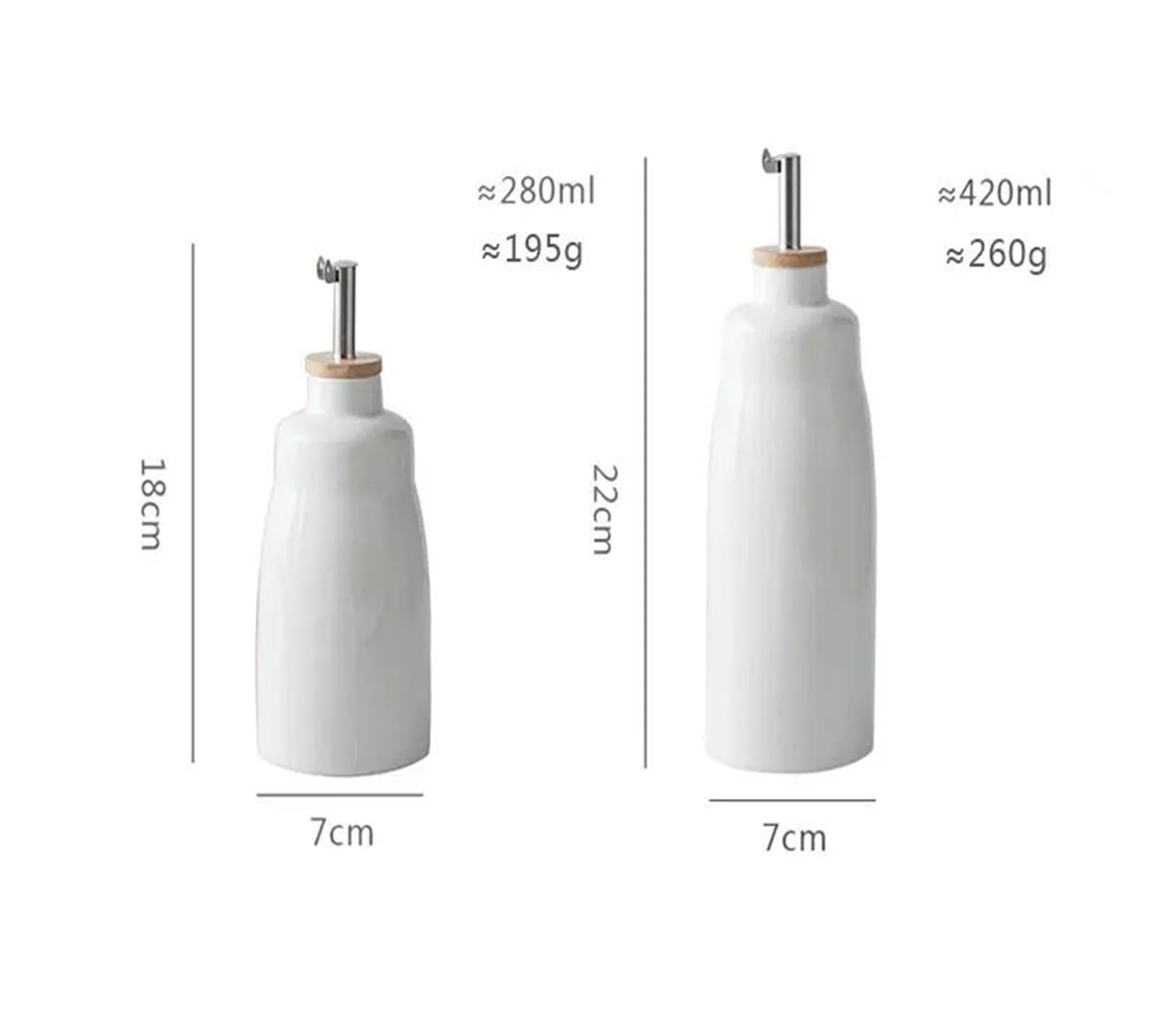 La bottiglia di olio da cucina fa utensili for condimento all'aceto salsa soia in ceramica(Small)