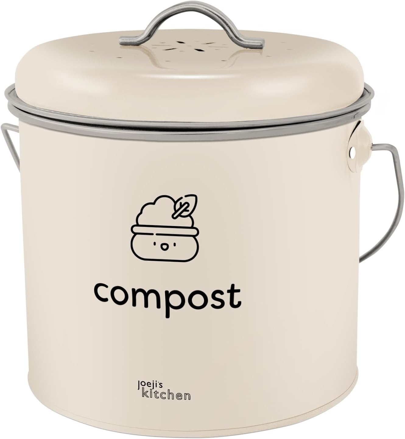 Joeji's Kitchen Compost Bin 3.5L - Compact Kitchen Compost with Carbon ...
