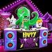 BLOWOUT FUN Halloween Inflatables,6FT DJ Octopus Playing Music on Turntables with Ghost Decoration Built-in LEDs Blow Up Yard Halloween Outdoor Spooky Ghost Decor for Lawn Garden Holiday Party