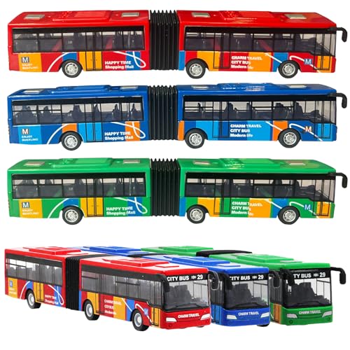 OTONOPI City Bus Toy 1:64 Scale Set