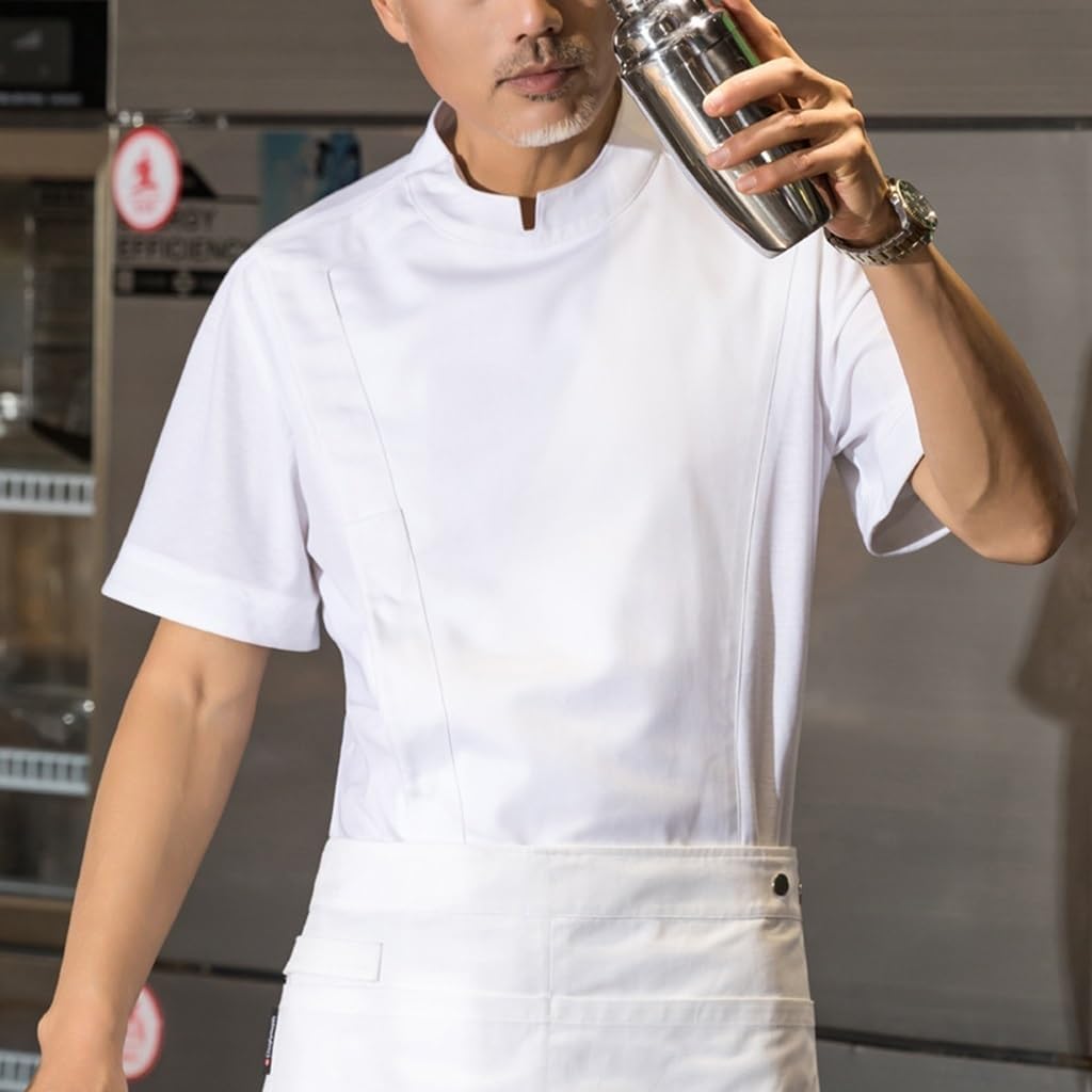 Unisex Chef Coat Cooking Chef Uniform for Men Women Chef Jacket Restaurant Kitchen Workwear Breathable Shirts