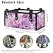 Uorisanigo Walker Bag Purple Pink Rose Under Seat Bag for Rollator Walker Foldable Walker Storage Bag with Big Capacity Polyester Accessories Bag for Walker