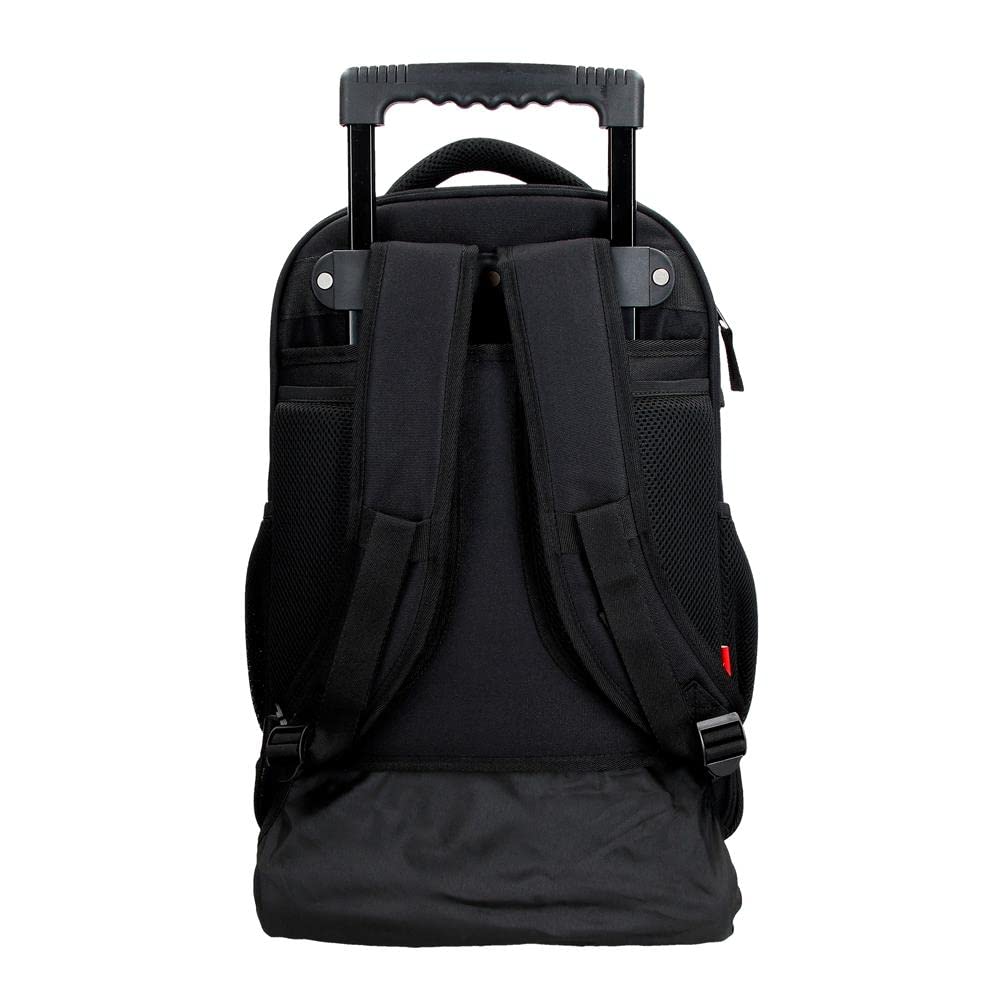 Reebok Andover Mochila Compact 2 Ruedas Negro 32x43x21 cms Poliéster 28,9L