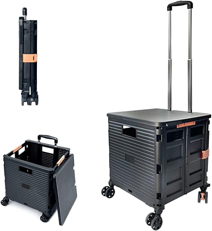 Amazon Co Jp キャリーカート 折りたたみ ショッピングカート 4輪自在 耐荷重50kg キャスター ストッパー付き コンパクト ふた付き 買い物カート アウトドア キャンプ用カート 大容量50l ブラック Cart Three 4輪 50kg耐荷重 ブラック スポーツ アウトドア