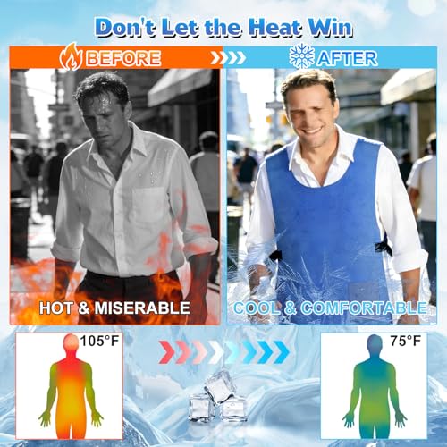 Chaleco de enfriamiento contra el calor extremo en material PVA ajustable unisex 6