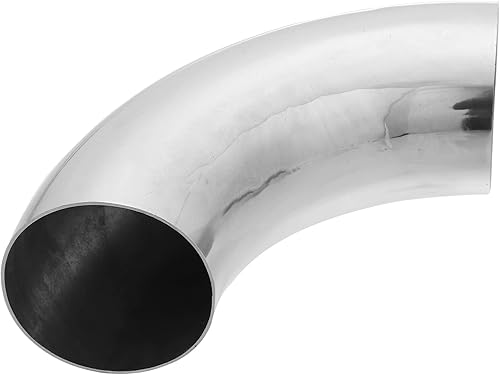X AUTOHAUX 1 Uds. OD 3 pulgadas 90 grados mandril curva codo SS304 acero inoxidable tubo de escape para coche sistema de escape modificado 3