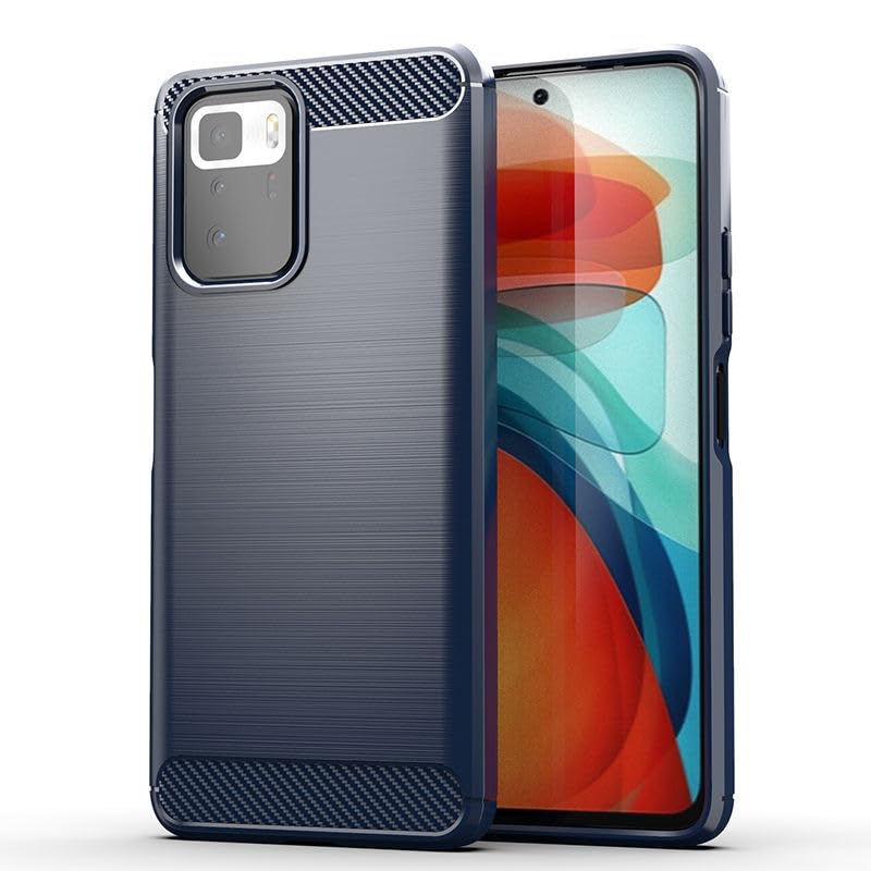 Image of Hybrid Carbon Fiber Back Case for Poco X3 GT (Blue)