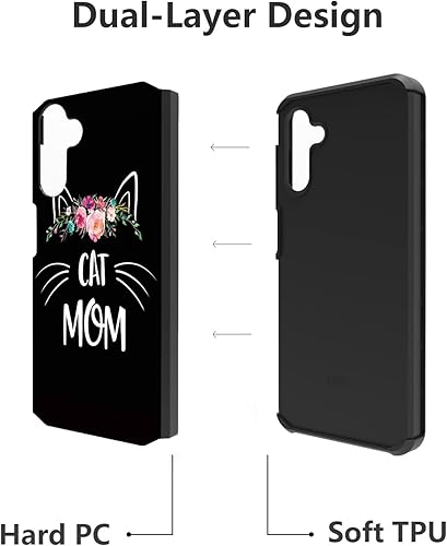 Miniatura 4 de FQTBCEARI Funda para Galaxy A13 5G, 2 en 1 híbrida de policarbonato duro y silicona suave, resistente, doble capa, a prueba de golpes, funda de