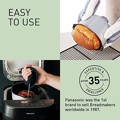 Panasonic Croustina Brotbackautomat SD-ZD2010 für Krustenbrot (18 Programme, Brotmaschine, glutenfrei, knuspriges Brot, Vollkorn-Krustenbrot), schwarz – Bild 5