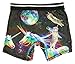 Top Drawer Cat Riding A Unicorn Boxer Briefs Black - Large