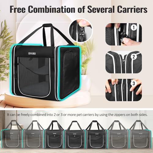 Petskd transportador de animais de estimação combinável para gatos grandes ou cães médios, transport