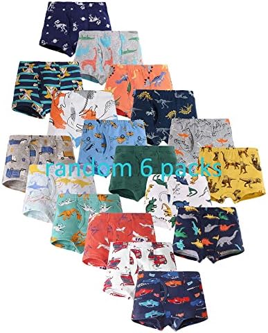 Allmeingeld Baby Boys' Car Boxer Briefs Pattern Shorts Dinosaur Trunk Yellow