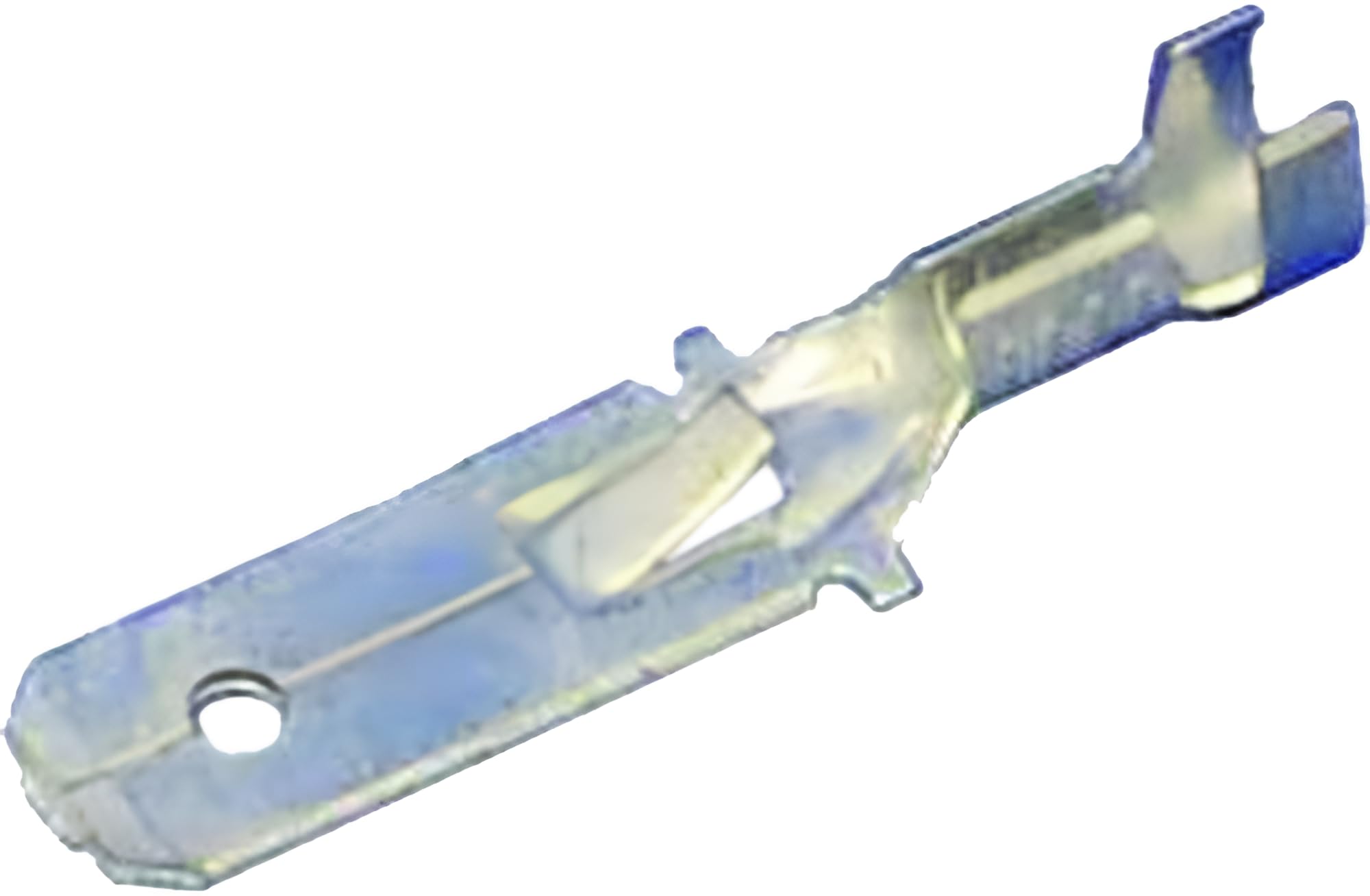 Kalitec 10 Stück Flachstecker 1,5-2,5mm² - 6,3x0,8 mm Crimpstecker Metall | Unisolierte Steckverbinder für KFZ & Industrie - Messing verzinnt - Kabelschuhe mit Rastnase - Flachstecker-Set unbeschichtet