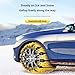 Thickened Anti-Slip Tire Chains, Car Snow Chains for Tires, Suitable for Tires 165~265, Ice Breaking and Anti-Skid, Tool-Free Installation (Yellow,2Pcs)