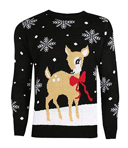Pull de Noël motif renne idéal pour briller lors de la journée du pull de Noël