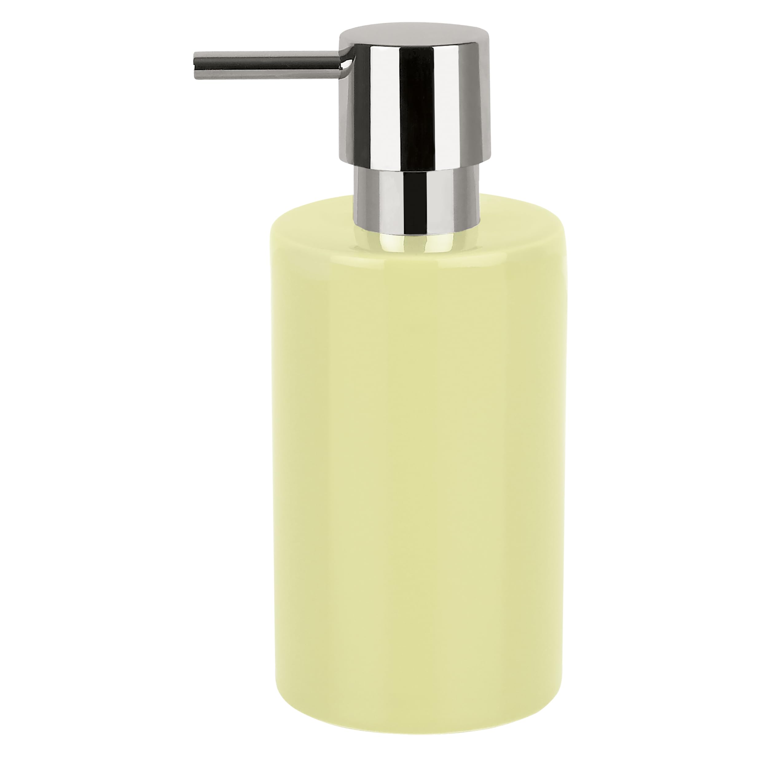 Spirella Lemon Tree Tube Collection Liquid Soap Dispenser, 7.0 X 7.0 X 16.0 Cm, Stoneware Yellow