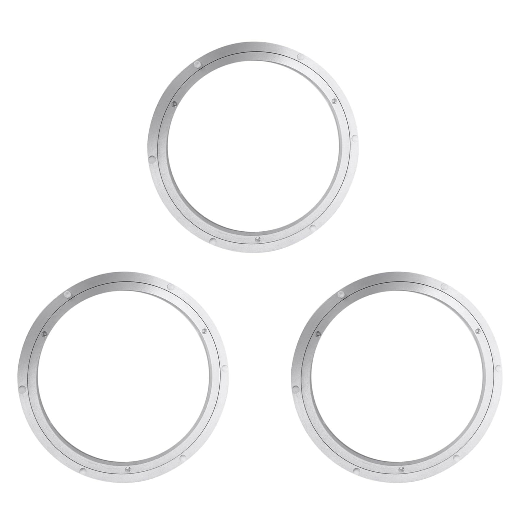 Jnchdghwa Silver 3X Aluminium Rotating Turntable Bearing Swivel Plate 12 Inch