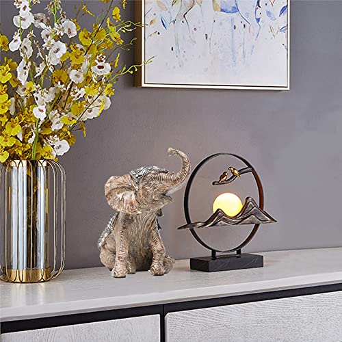 Cathyladi Elephant Statue Home Decor,Silver Elephant Decor,Elephant Figurines Collection For Women Brings Good Luck,Health,Strength,Mom Gifts #TOP6