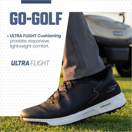 Image of Skechers Men's Elite Vortex Rival Golf Shoe | Golf, Waterproof, Arch Fit, Ultra Flight Foam, Spiked, Lightweight, Breathable