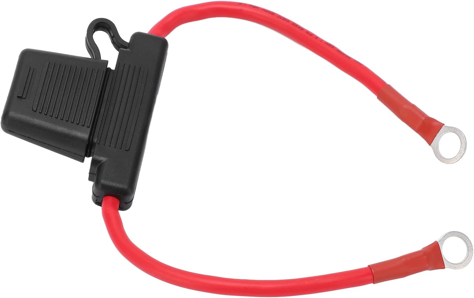 Generic Heavy Duty 8 Gauge Inline Fuse Holder with 80A Vane/Wing Fuse for Vehicle Ship Circuits Protection Red Car Holder Fits 12-24V Applications