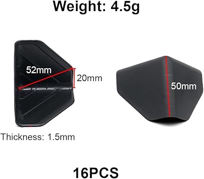 16Pcs Black Plastic Corner Protectors Carton Packing Edge Protectors Plastic Corner Guard for Box Cabinet Table Chair, 50x50mm
