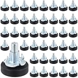MAKTSAM 48 pies ajustables M6, patas de nivelación ajustables para patas de muebles, niveladores de muebles resistentes, patas niveladoras deslizantes con tornillo de tuercas en T