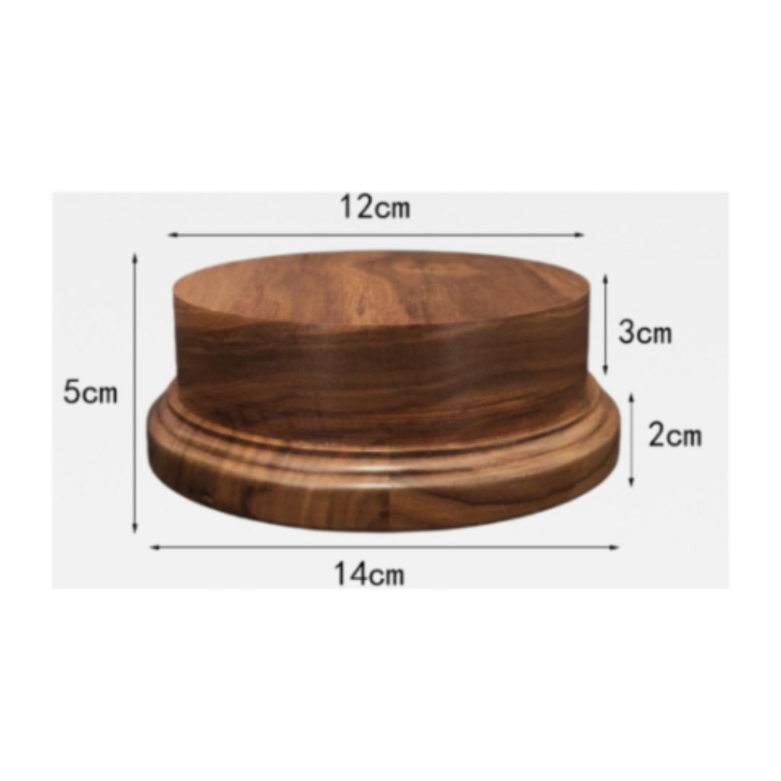 Base Redonda Madera Elegante , 12CM