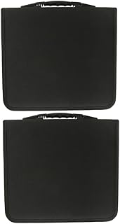 Veemoon 2Pcs 320 Caixa Preta Porta-Álbum Organizador Carteiras De Armazenamento De Disco Estojo De Dvd Saco De Armazenamento Caixa De Álbum CD Saco De Disco Portátil 288 Disco Caixa De CD
