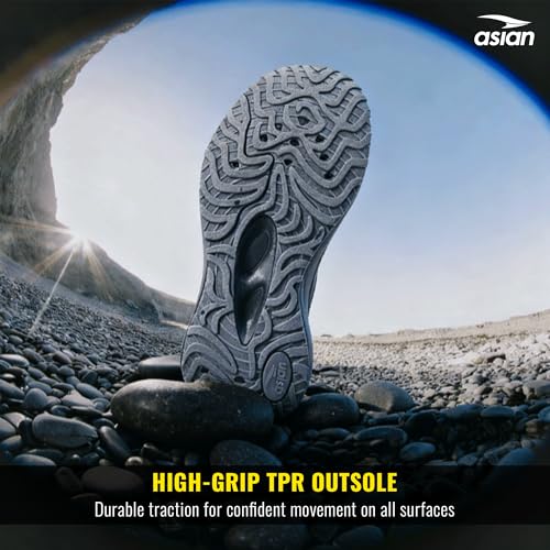 Image of ASIAN Quantum-35 Men's Running Shoes | Lightweight Water-Resistant Upper, Adaptive Fit with Memory Foam & TPR Grip Sole | Ideal for Running, Gym & Daily Training