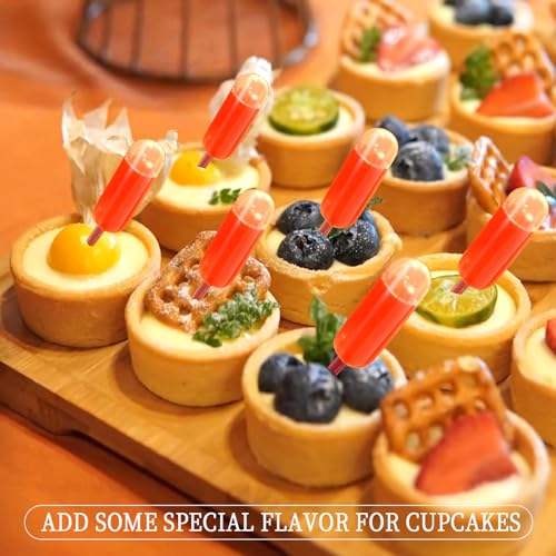 Image of Teenitor Plastic Pipettes Squeeze Dropper Disposable 4ml 100pcs Mini Flavor Injector for Chocolate Strawberries Ice Cream Mini Cakes