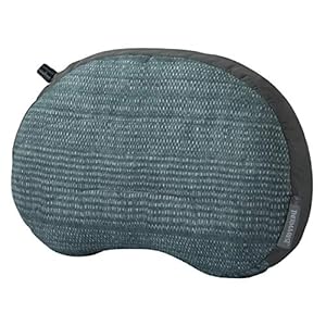 Therm-a-Rest Air Head Inflatable Travel Pillow for Camping and Travel, Blue Woven, Regular – 11 x 15.5