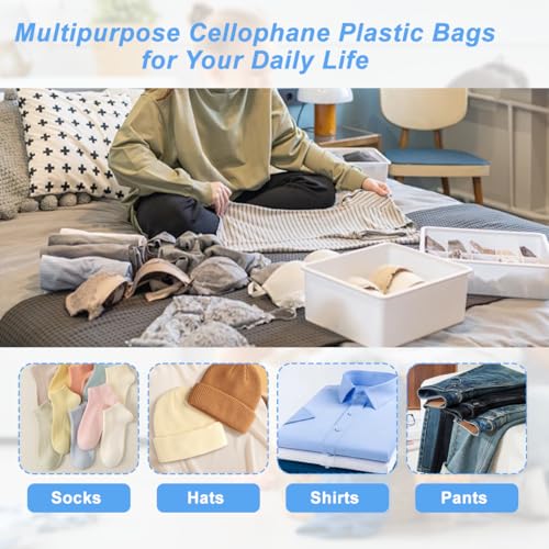 Bolsas de celofán transparentes autoadhesivas para proteger documentos y evitar polvo 8