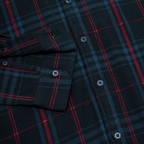 Image of Wrangler Men's Checked Blue Shirt (Regular)