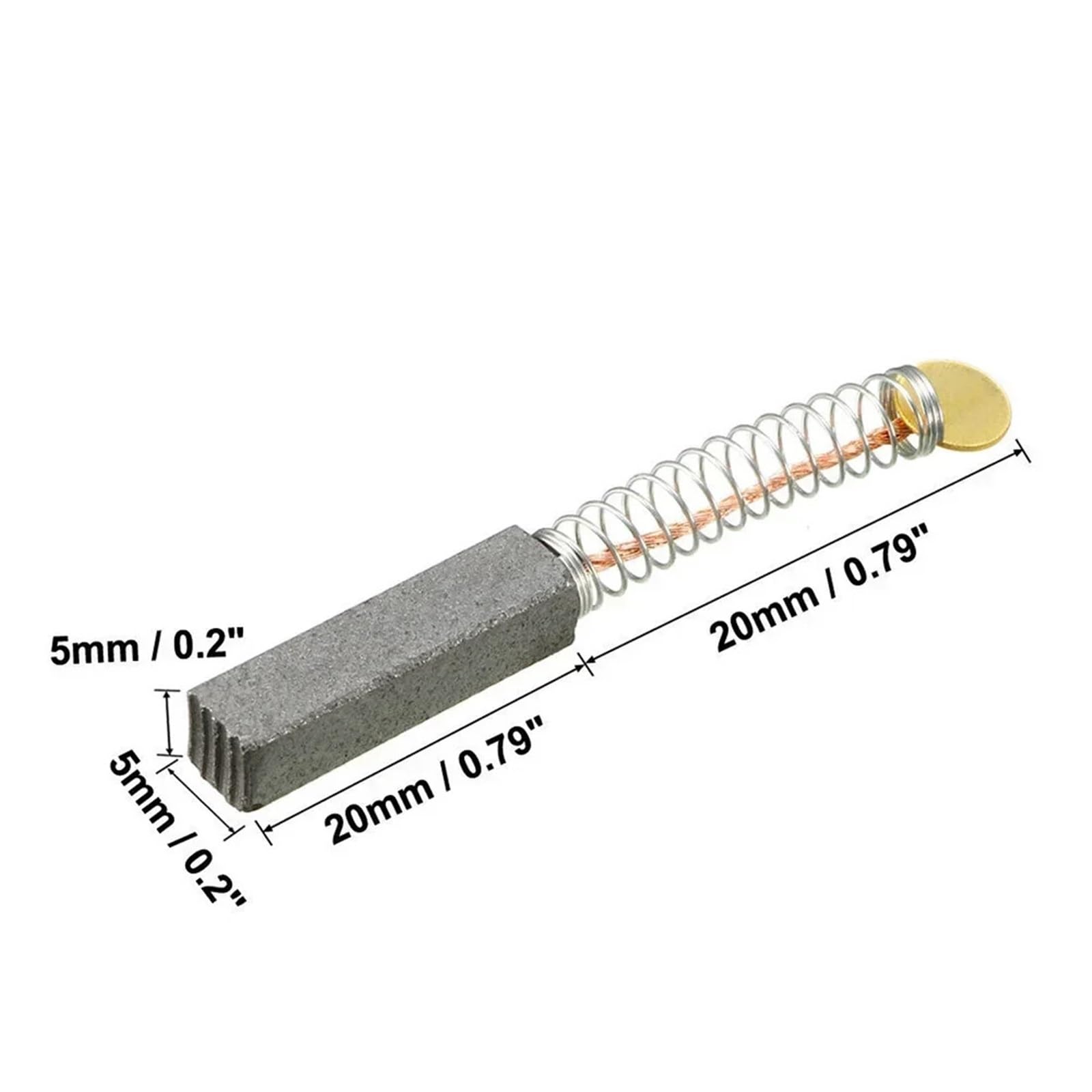 Szczotki węglowe do silnika elektrycznego, 150 szt. szczotki węglowe do silników elektrycznych, 20 mm x 5 mm x 5 mm, część zamienna szlifierki kątowe, piły ukośne, wiertarki, szczotka węglowa