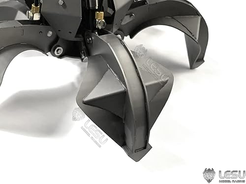 Miniatura 5 de Lesu Metal Timber Grab Pulpwood Grapple Updraded Parte con tubo de aceite cilíndrico para Et35 1/14 Rc Modelo de excavadora hidráulica