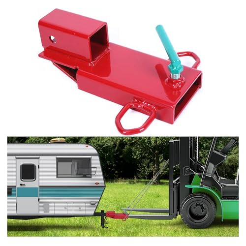 ECOTRIC Clamp On Forklift Trailer Hitch Pallet Fork Towing Hitch 3000 LBS Capacity 2