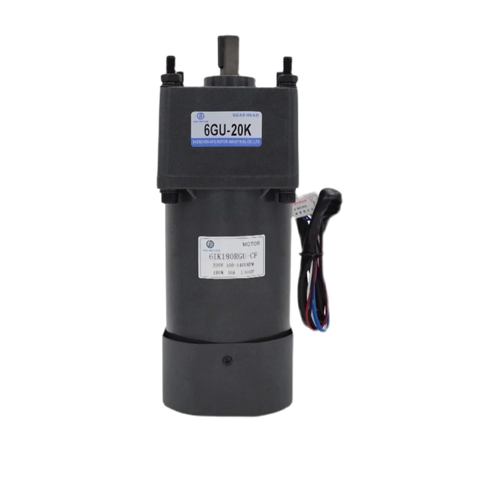 Réducteur de vitesse moteur monophasé 220V AC 180W à engrenages fixes 33RPM