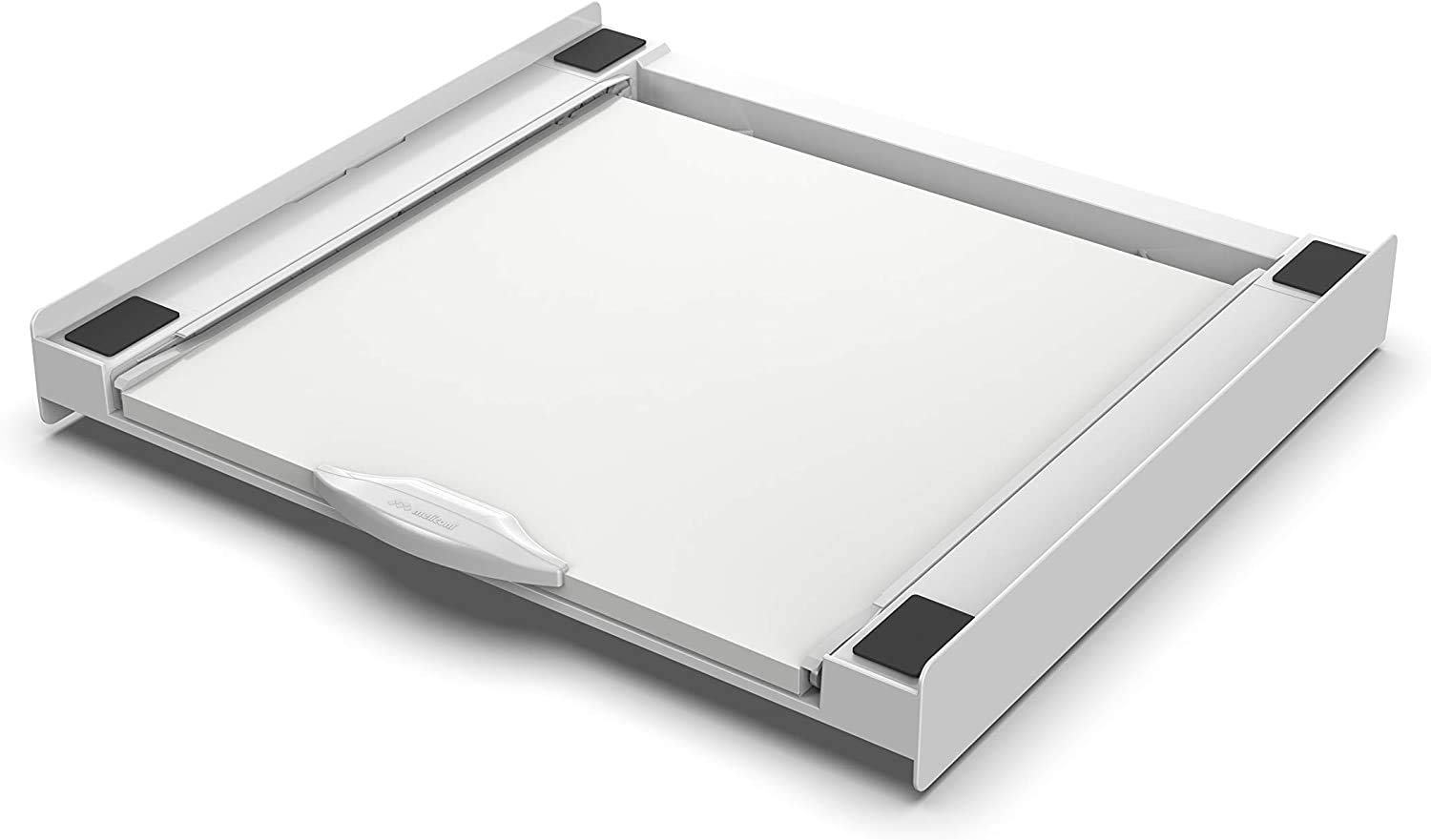 [en.casa] Kit di Sovrapposizione per Lavatrice e Asciugatrice Collegamento Accatastamento Universale con Piano di Appoggio Estraibile - Bianco