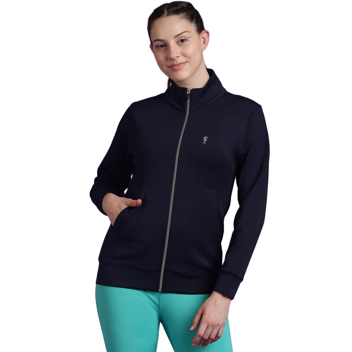 eppe Womens Solid Micro Polyester Lycra Summer Full Sleeves Workout Travel Lightweight with Two Pocket Regular Fit Jacket-picture-36