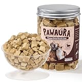 Pawaura Freeze-Dried Duck Liver Treats for Dogs & Cats, Single Ingredient, High-Protein, Grain-Free, All-Natural Pet Snack, Resealable Tub, Ideal for Training or Meal Topper, 3.53oz