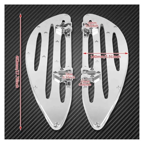 Repose-pieds Softail et Touring en alliage robuste avec surface antidérapante