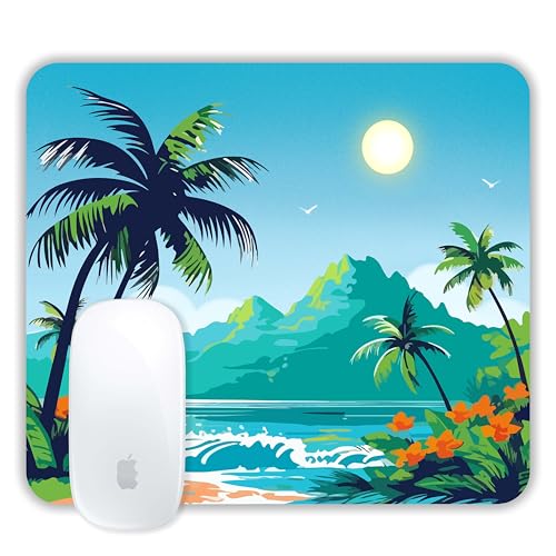 Image of TURTLEWINGS | Mousepad |Abstract Beach Aesthetic Mouse Pad - 22x18 cm, 3mm Thick | Abstract Design Non-Slip Rubber Base | Office, Study & Gaming Use | Premium Smooth Surface 02 (Design 10)